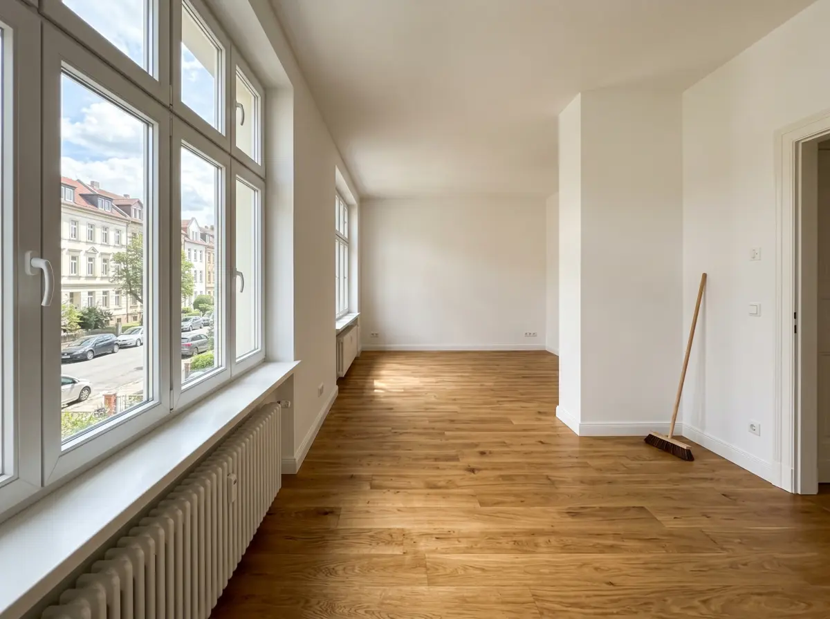 Besenrein übergebener und sauberer Raum nach einer Haushaltsauflösung durch Rasch Entrümpelung